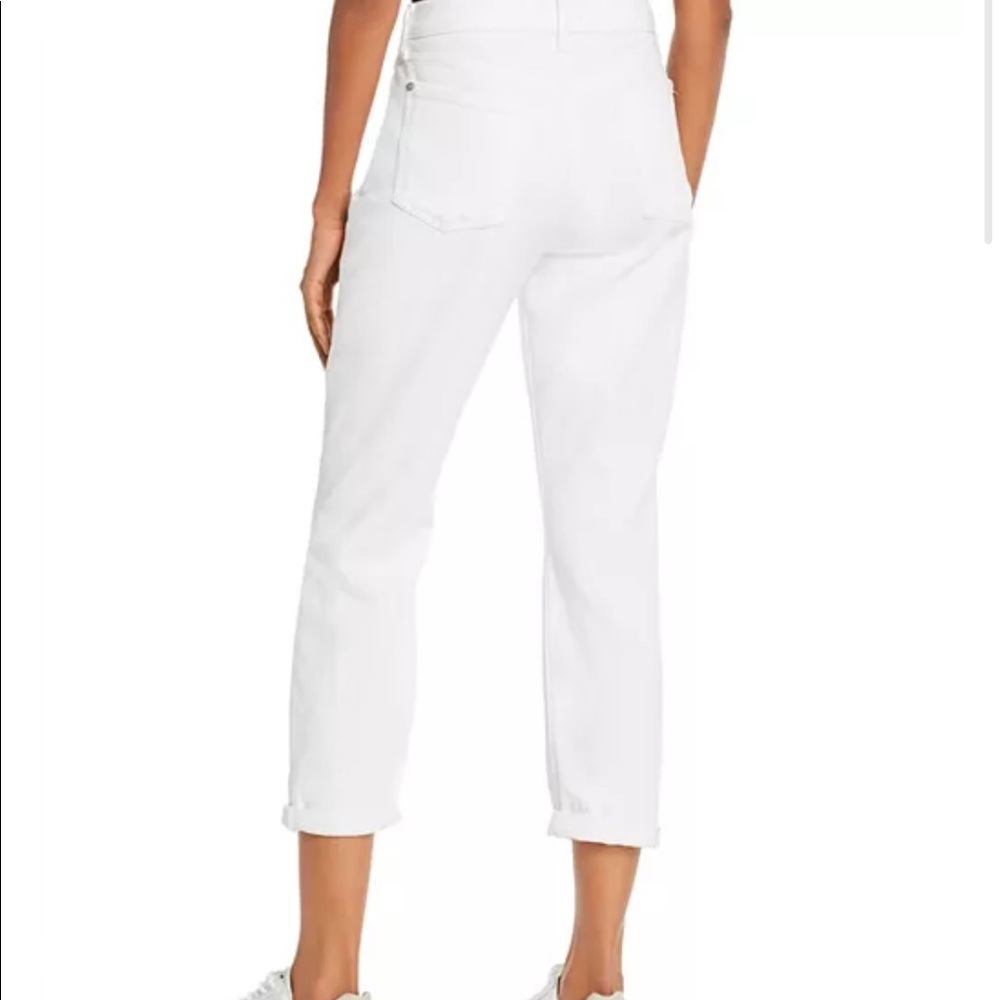 7 for all Mankind Josephina Skinny Boyfriend White Jeans - Picture 2 of 9